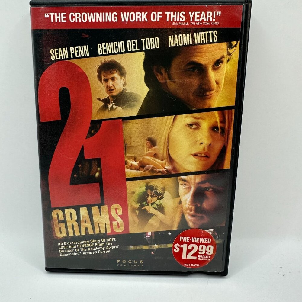21 Grams DVD Sean Penn R Rated Focus Features Film Pre Owned